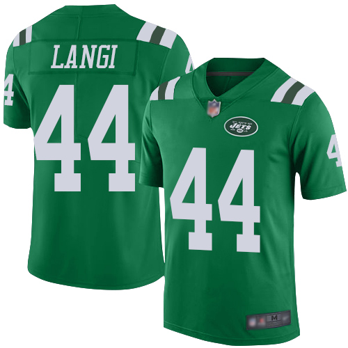 New York Jets Limited Green Youth Harvey Langi Jersey NFL Football #44 Rush Vapor Untouchable->->Youth Jersey